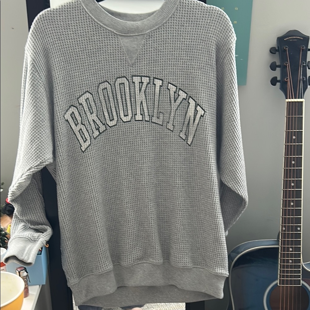 Brandy Melville Gray Crew Neck Sweater